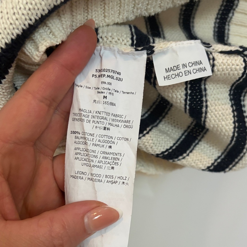 Weekend by Max Mara Striped Knit Cardigan Sweater Size M - Picture 6 of 6